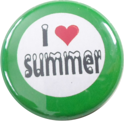 I love Summer Button grün